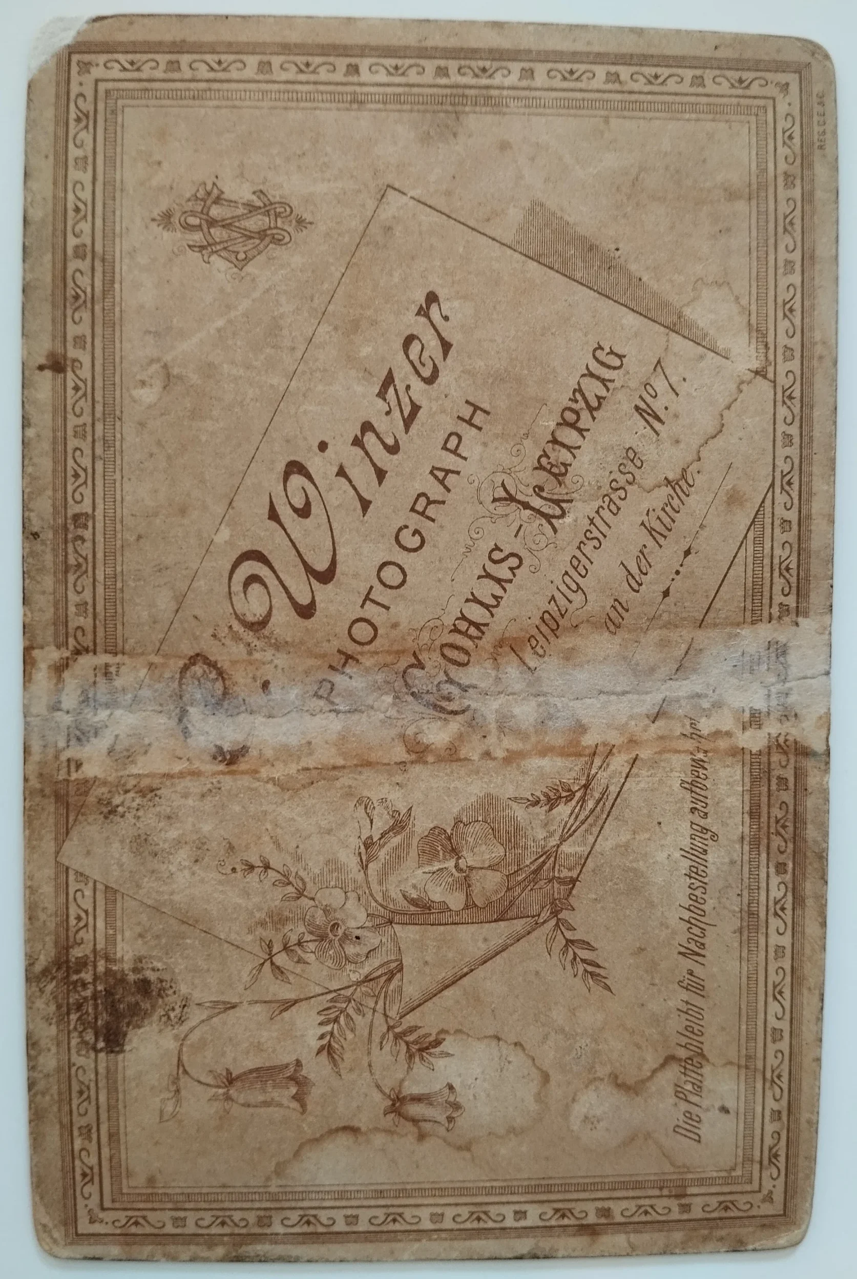 carta de visita final, revers